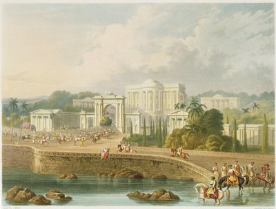 The British Residency at Hyderabad in 1813, from Volume II of 